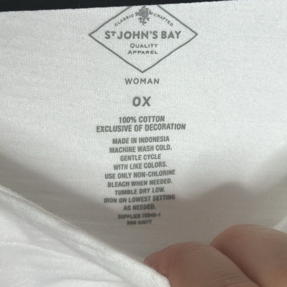 St Johns Bay White Square Neck Tee - Picture 3 of 4